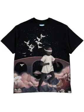 3.Paradis SS T-Shirt Running Girl Blk