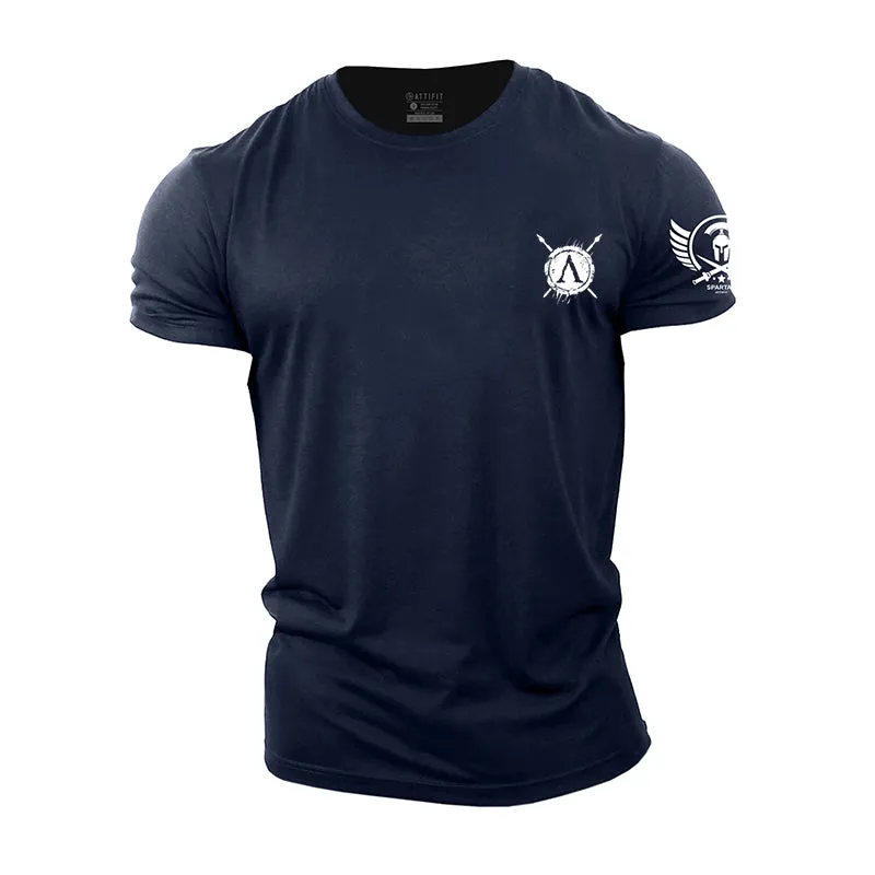 'A' Shield Print Men's Workout T-shirts