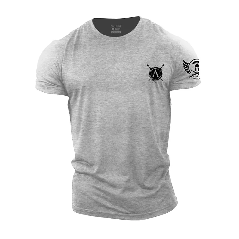 'A' Shield Print Men's Workout T-shirts