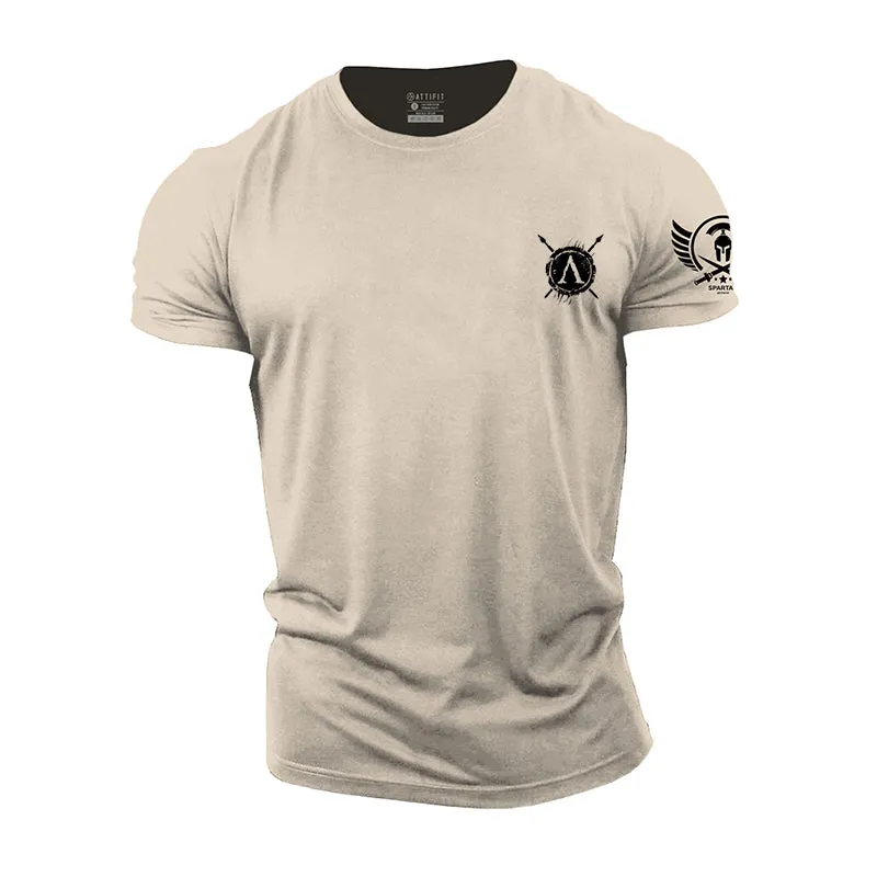 'A' Shield Print Men's Workout T-shirts