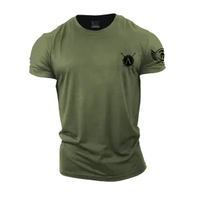 'A' Shield Print Men's Workout T-shirts