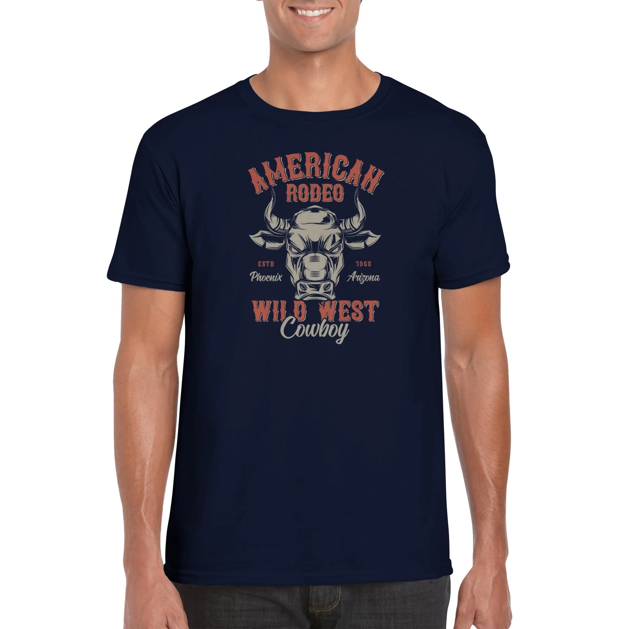 American Rodeo Wild West Cowboy - Classic Unisex Crewneck T-shirt