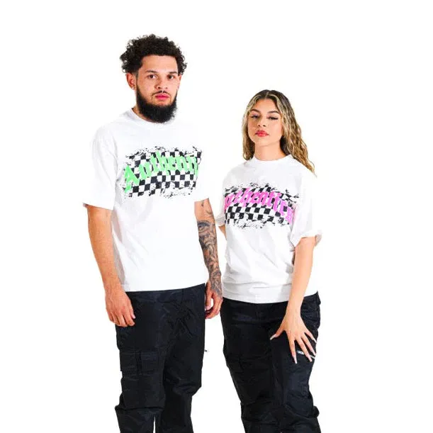 Authentics "Arch Checkered" Tee - White/Pink