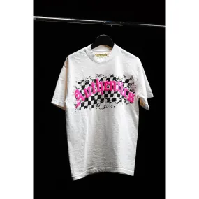 Authentics "Arch Checkered" Tee - White/Pink