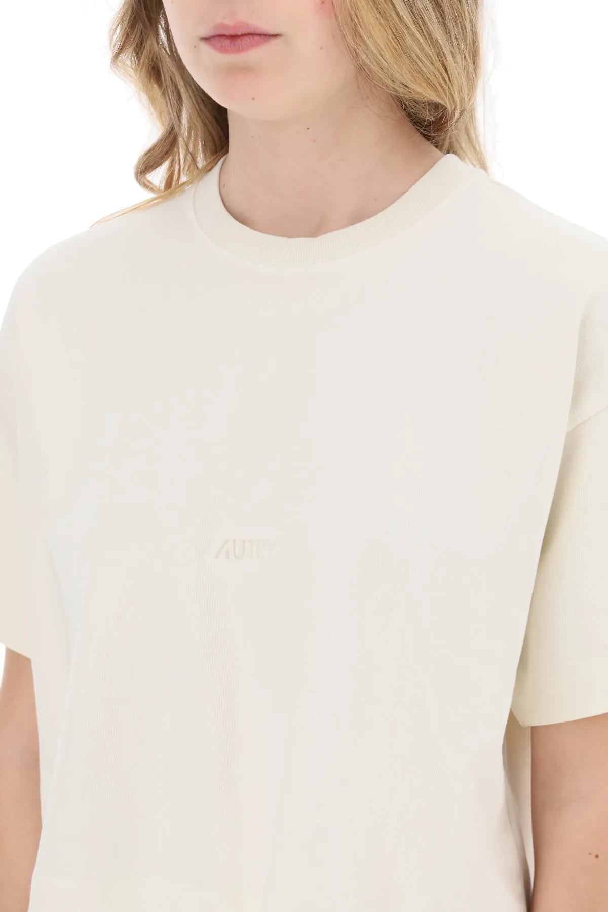 Autry t-shirt boxy con logo impresso