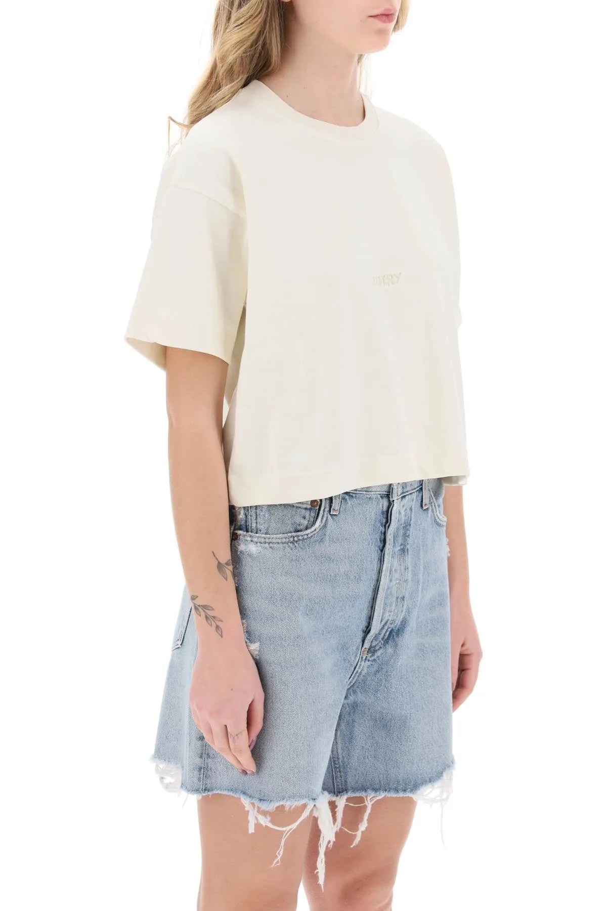 Autry t-shirt boxy con logo impresso