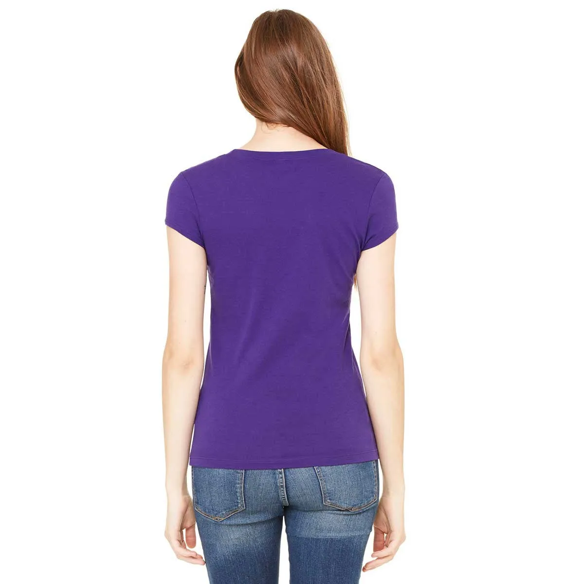 Bella   Canvas Women's Team Purple Sheer Jersey Short-Sleeve T-Shirt