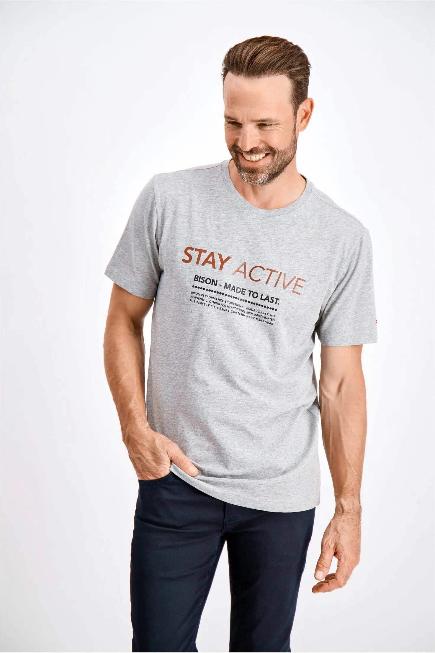 Bison Stay Active - Printet T-shirt (S - 4XL)