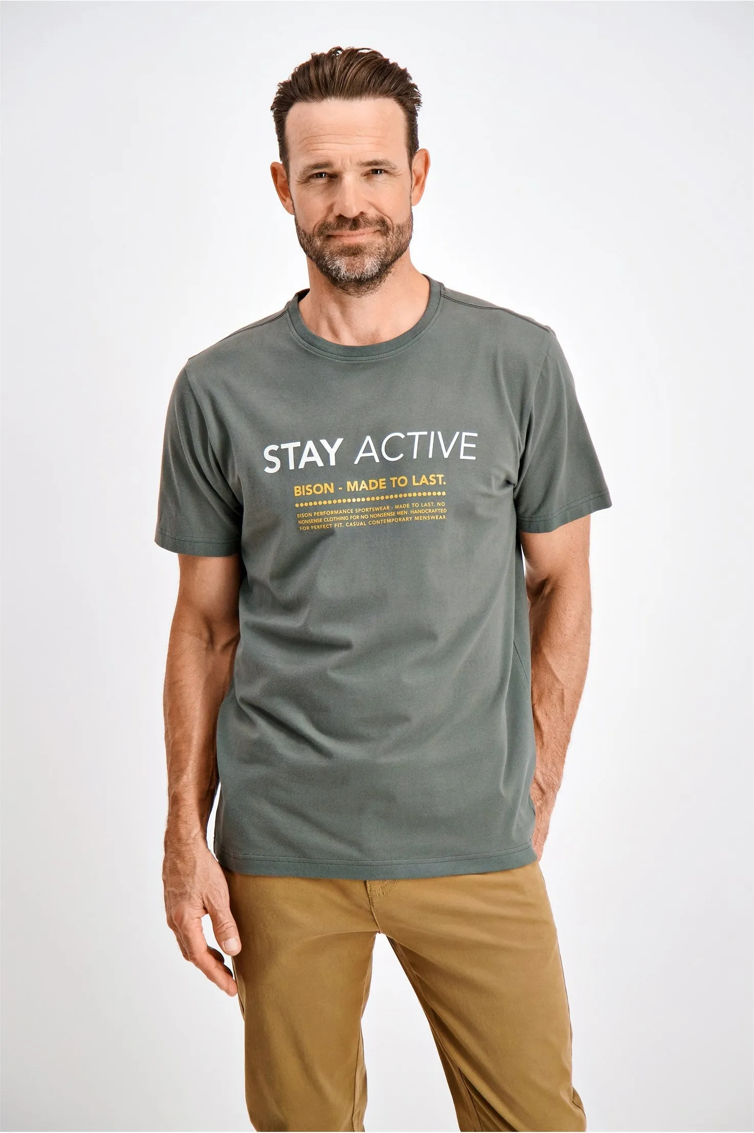 Bison Stay Active - Printet T-shirt (S - 4XL)
