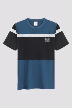 Black & Blue Cut & Sew T-Shirt - S24 - MT0350R
