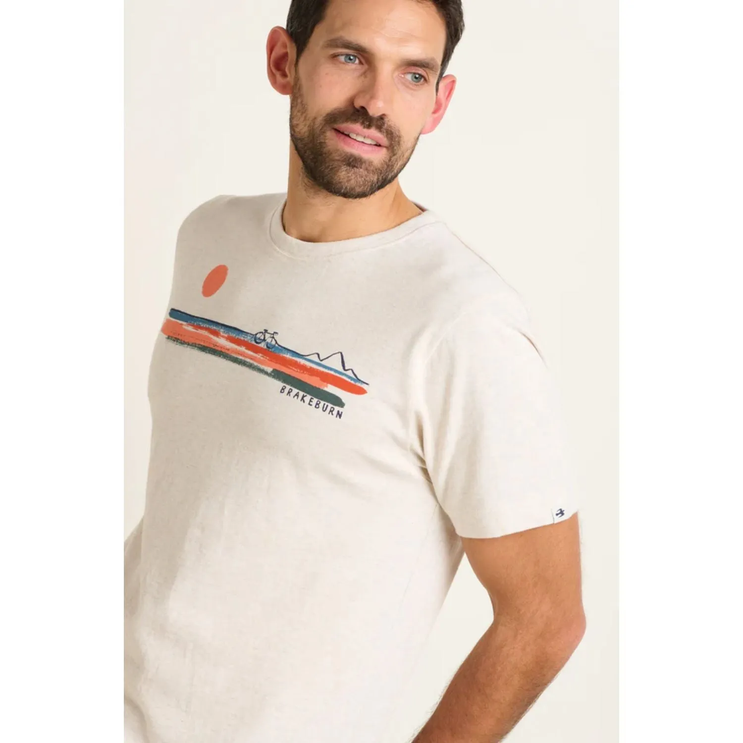 Brakeburn S White Printed Bike T-Shirt