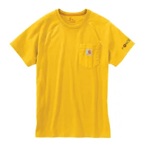 Carhartt Men's Mustard Yellow Force Cotton S/S T-Shirt