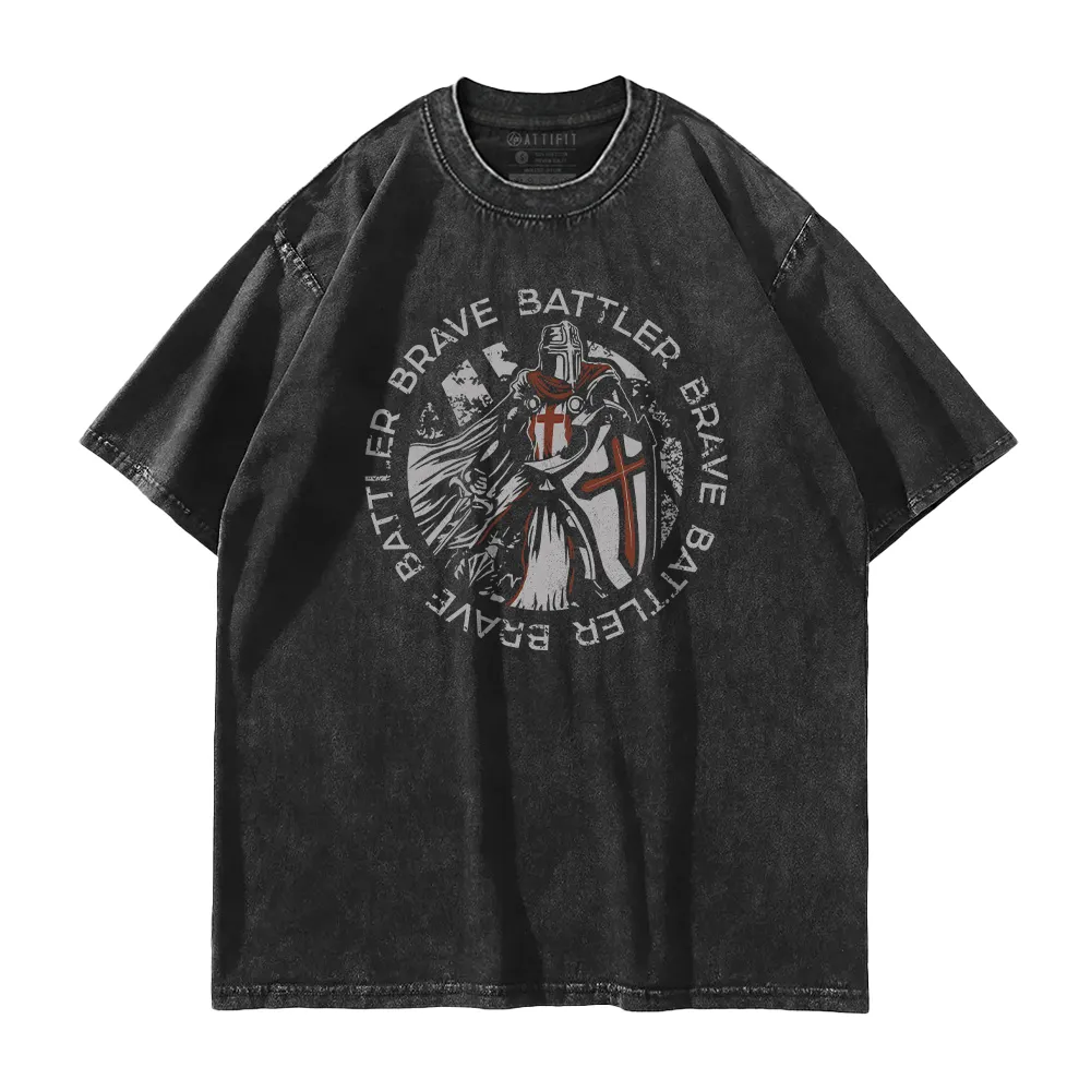 Crusade Templars Knight Washed T-Shirt