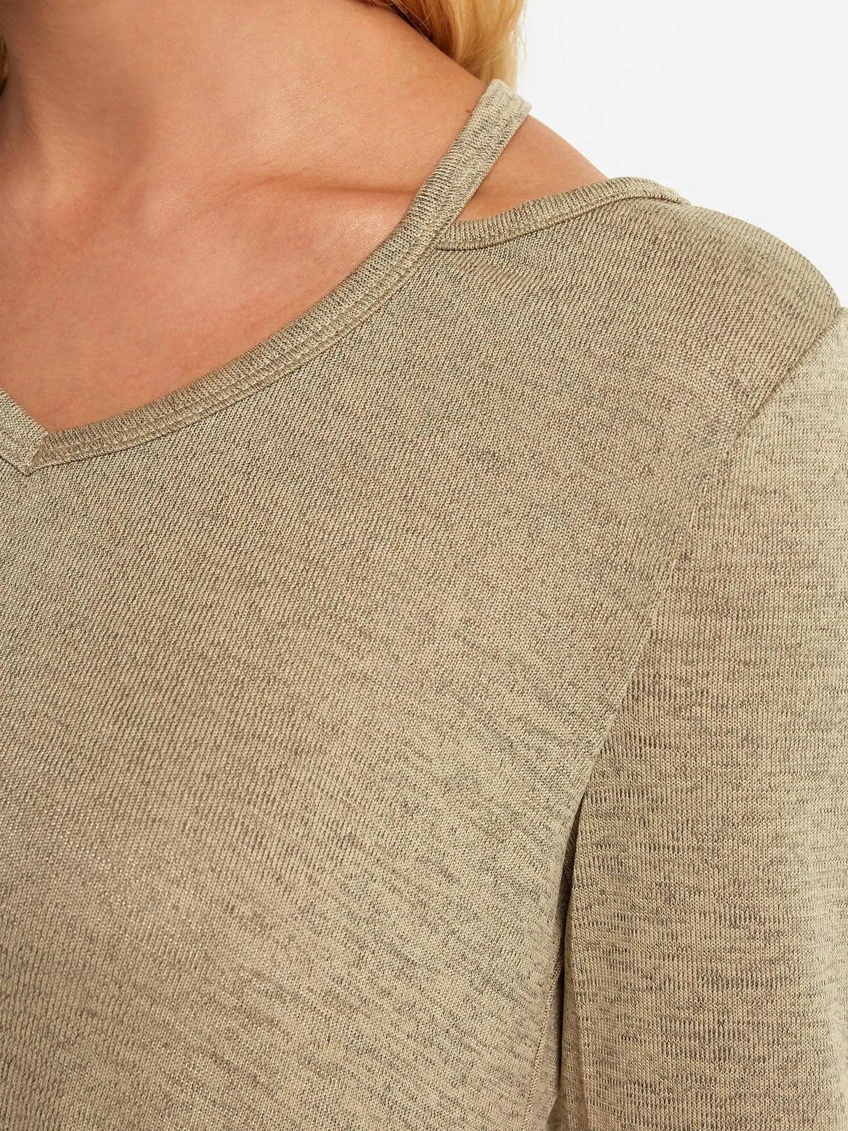Custom Crossed Front Cut Out Long Sleeve T-Shirts