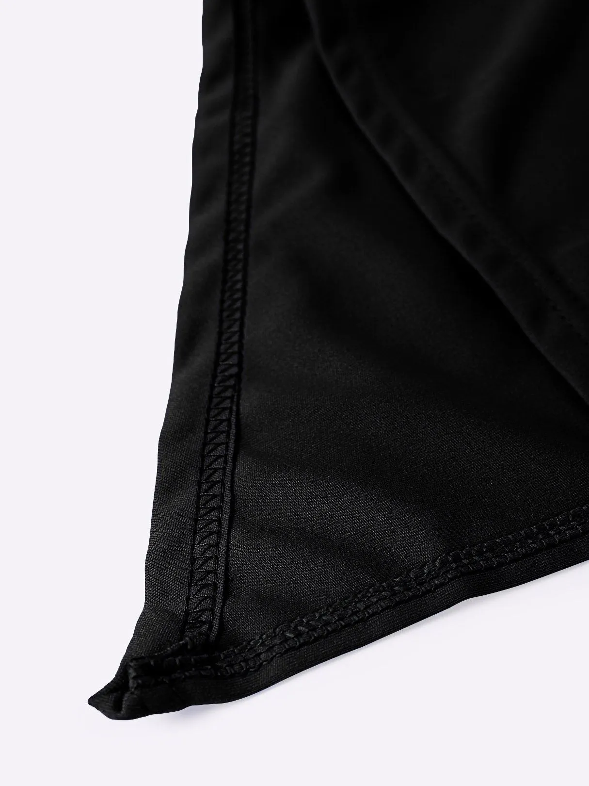 Custom Off The Shoulder Slit Half Sleeve Irregular Hem Black T-Shirts