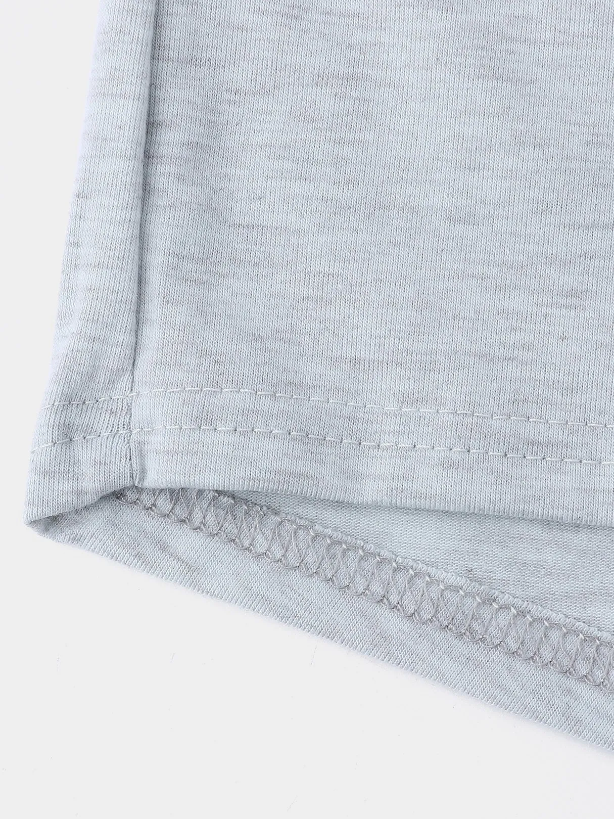 Custom Round Neck Plain Lace Cut Out Long Sleeve Grey T-Shirts