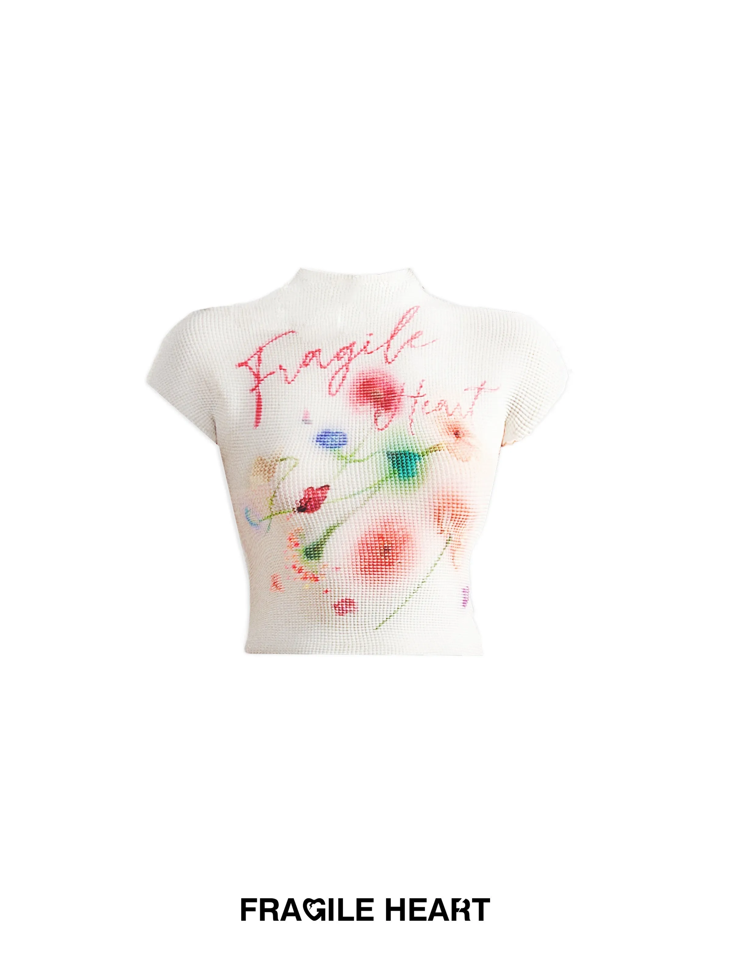 Dreamy Duo: Lavender Tie-Dye Ribbed Crop Top & Floral Watercolor Graphic Tee Set