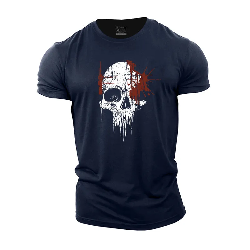Dripping Skull Cotton T-Shirts