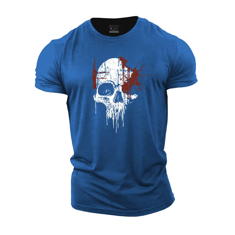 Dripping Skull Cotton T-Shirts