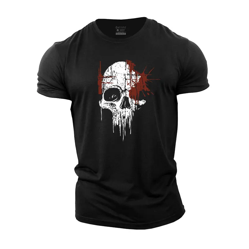 Dripping Skull Cotton T-Shirts