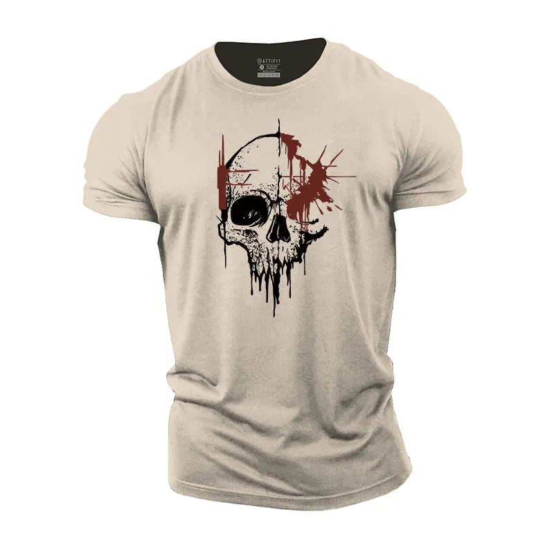 Dripping Skull Cotton T-Shirts