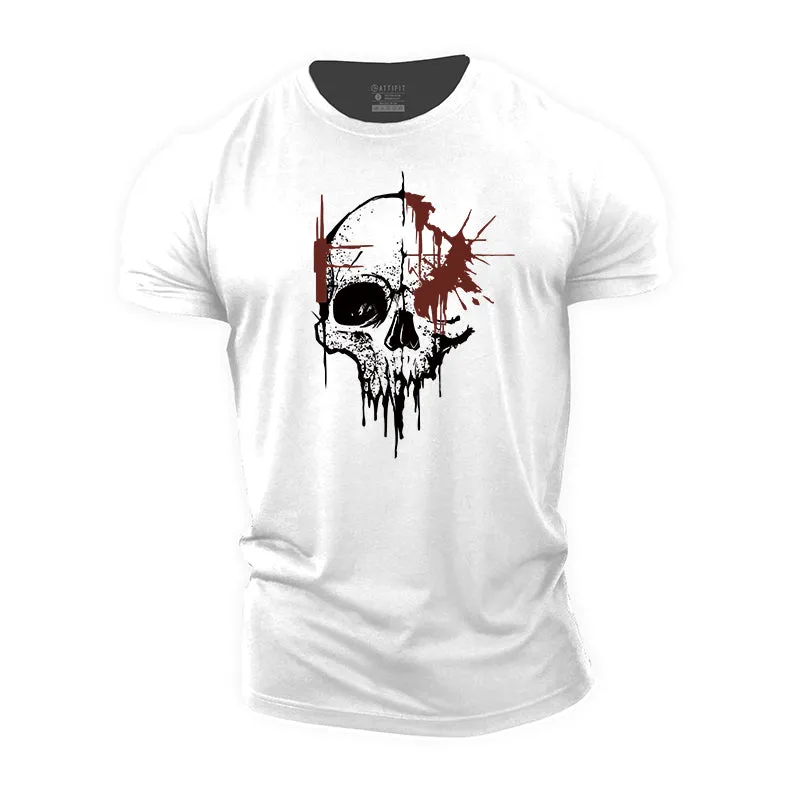 Dripping Skull Cotton T-Shirts