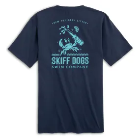 Drunken Crab: Short Sleeve T-Shirt - Navy