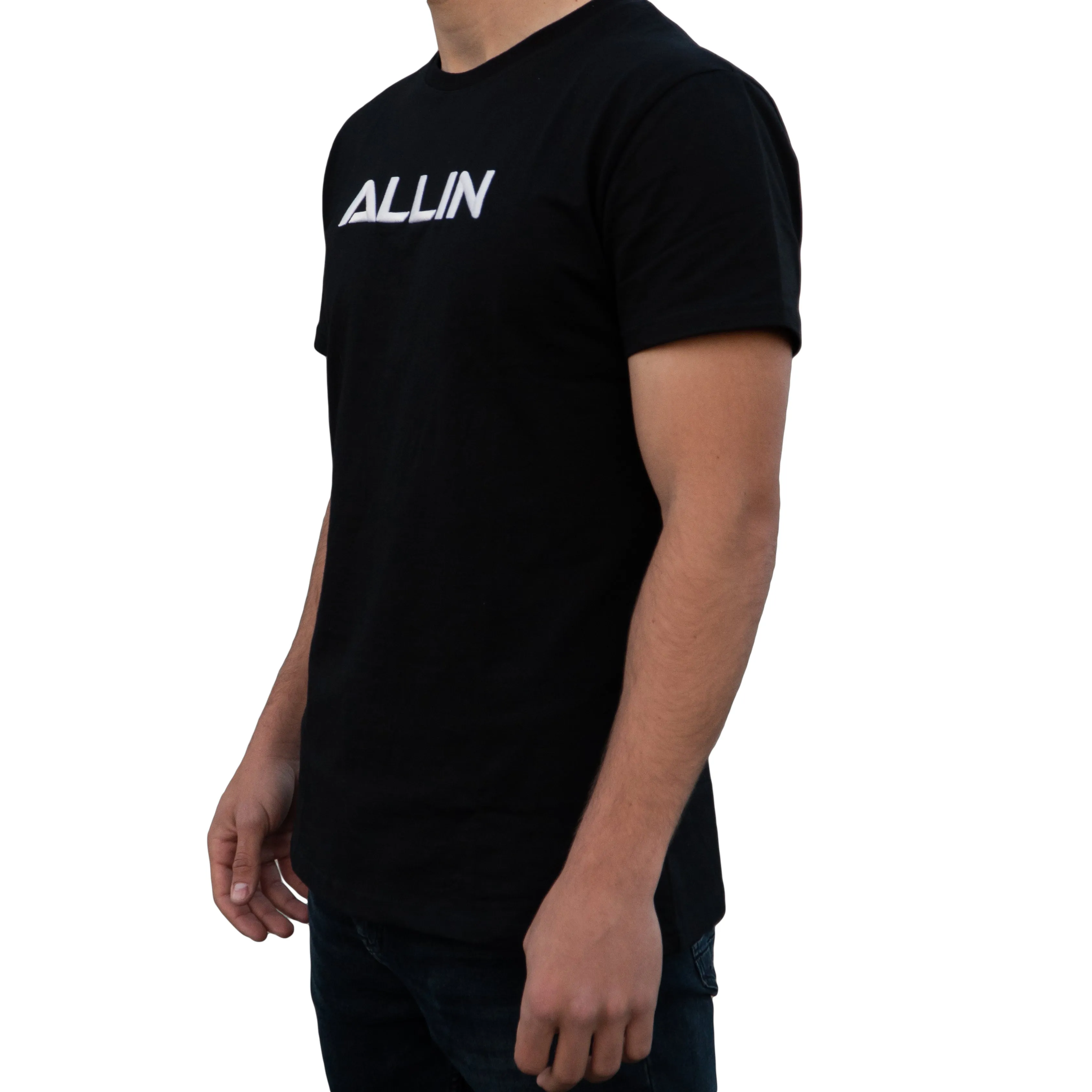 Embroidered Basic T-Shirt Black