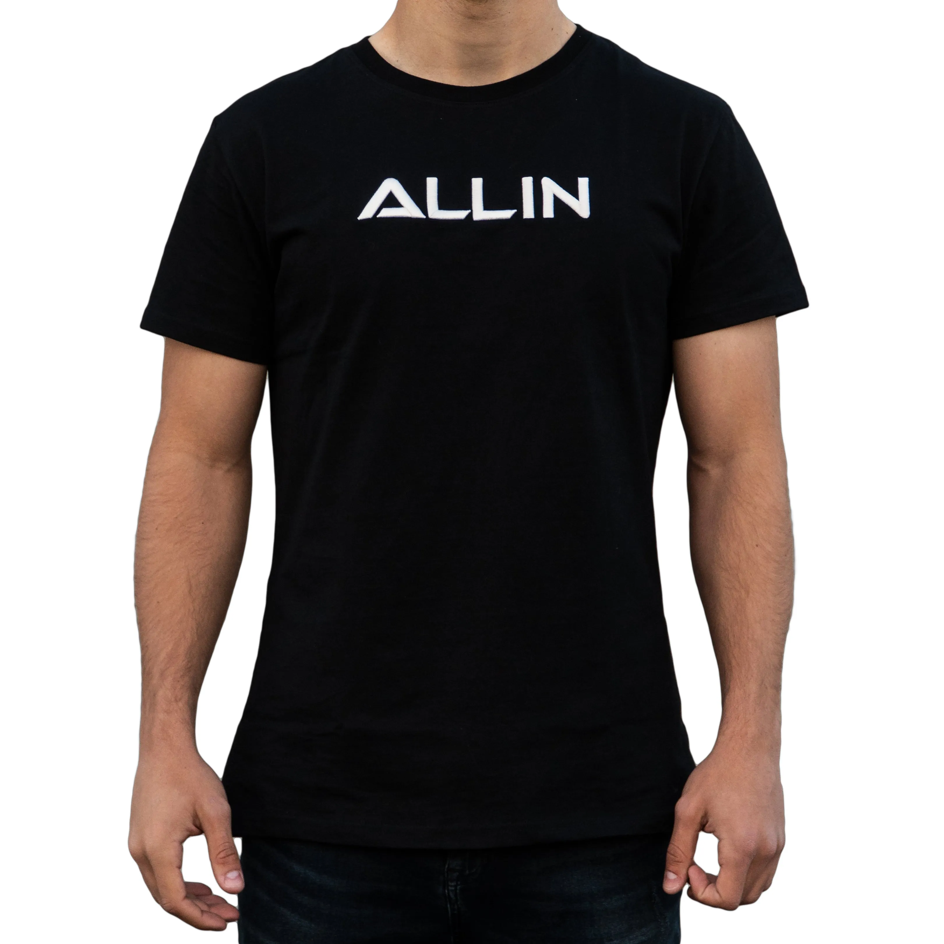 Embroidered Basic T-Shirt Black