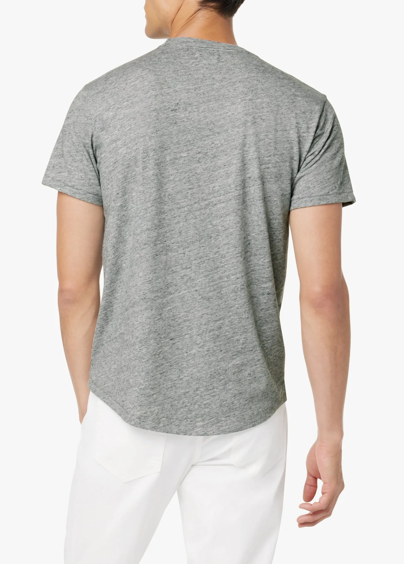 ESSENTIAL CURVED HEM SLUB TEE