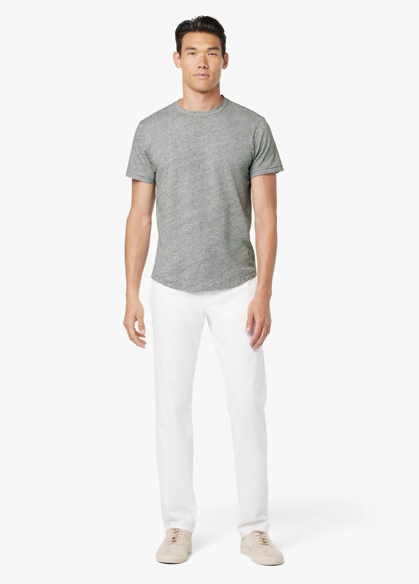 ESSENTIAL CURVED HEM SLUB TEE