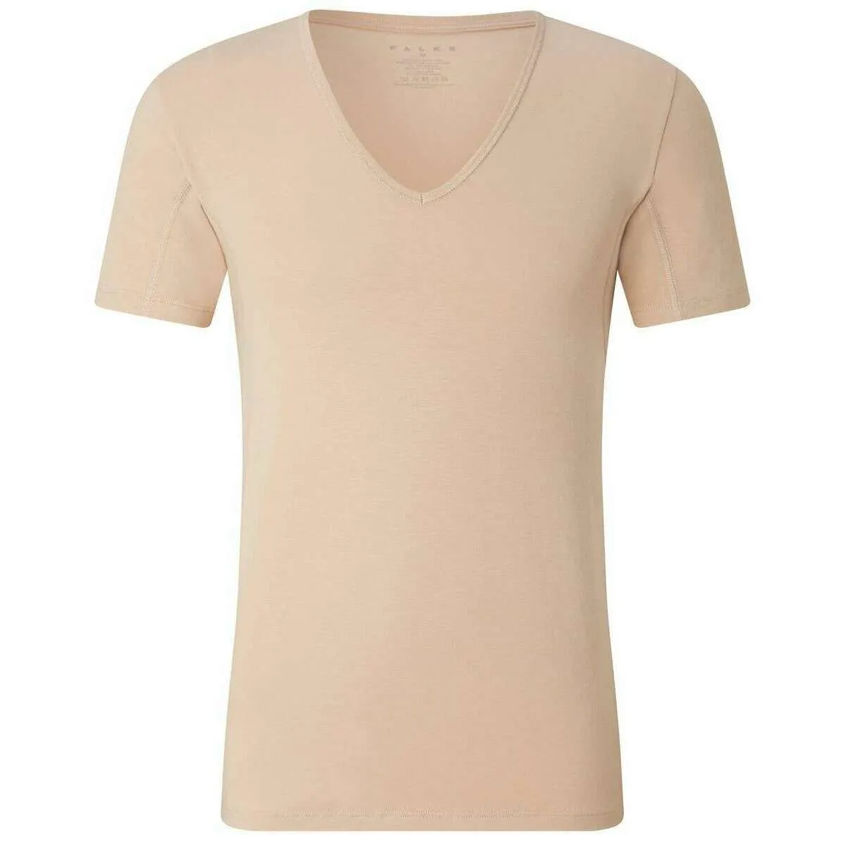 Falke Daily Climate Control Deep V-Neck T-Shirt - Camel Brown