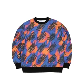FUN SCIBBLING ALL OVER CREWNECK NEON SIGN