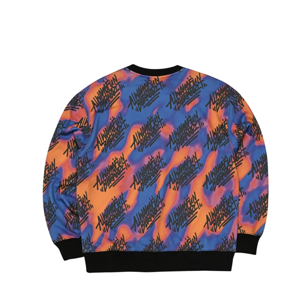 FUN SCIBBLING ALL OVER CREWNECK NEON SIGN
