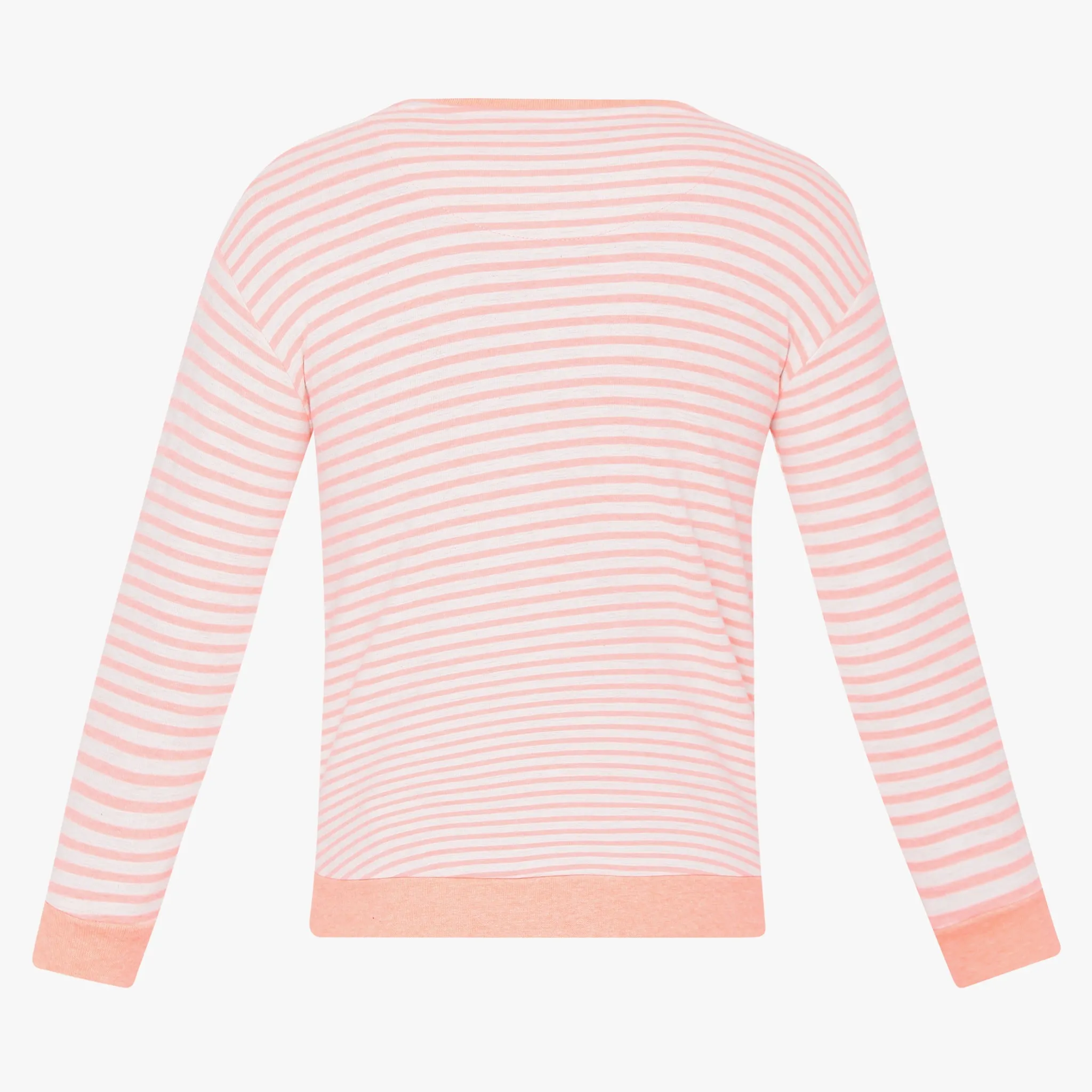 Girls Regular Fit Striped Sweat Tee