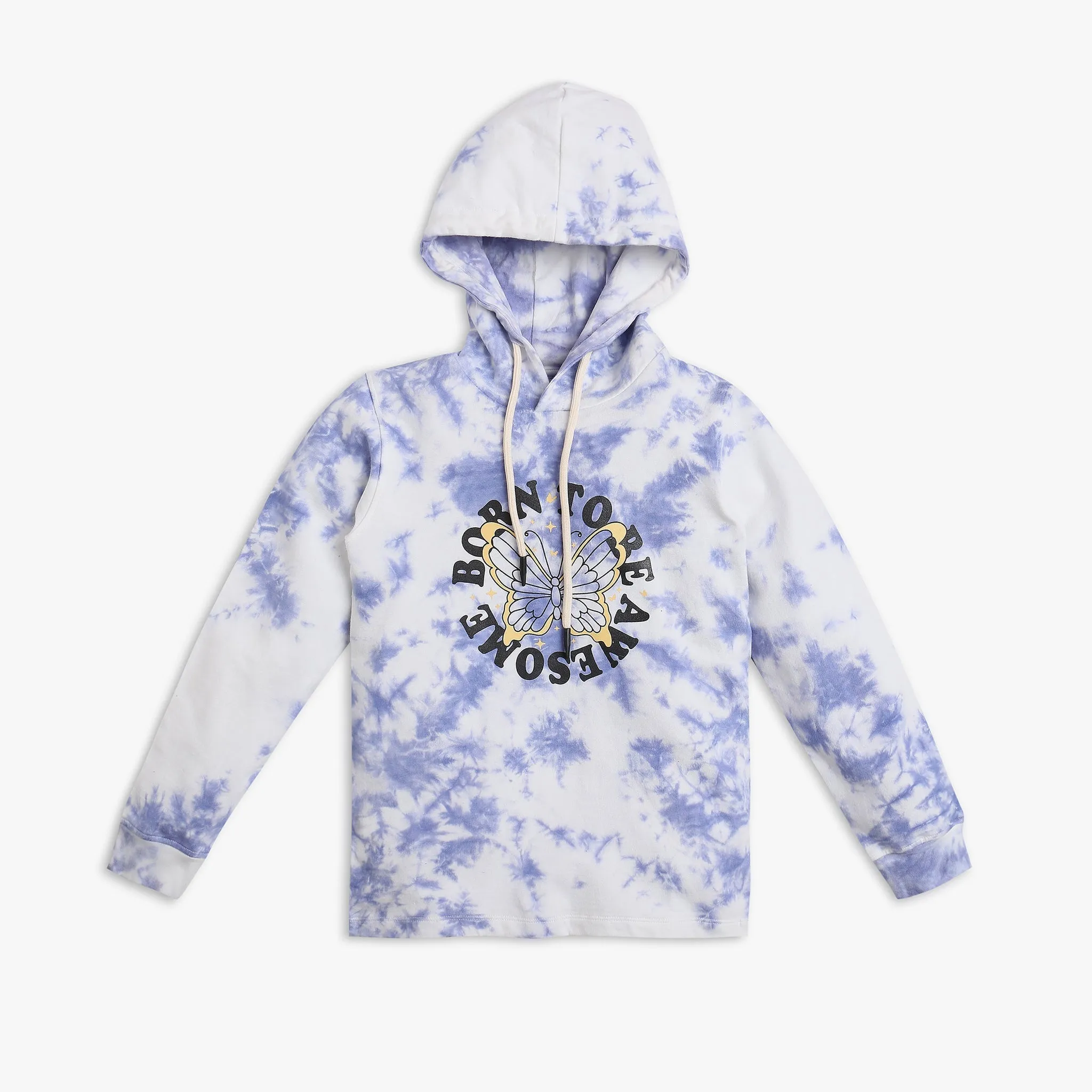 Girl's Regular Fit Tie - Dye Sweat Tee