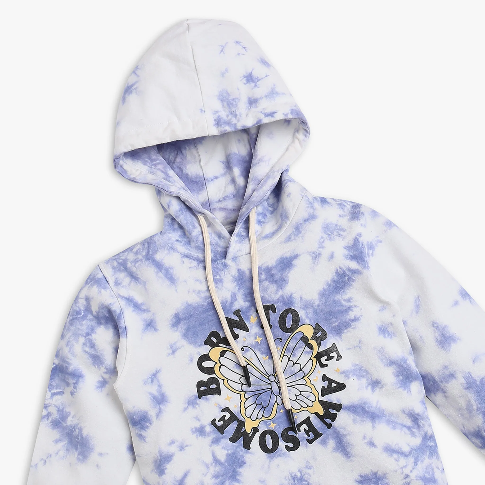 Girl's Regular Fit Tie - Dye Sweat Tee