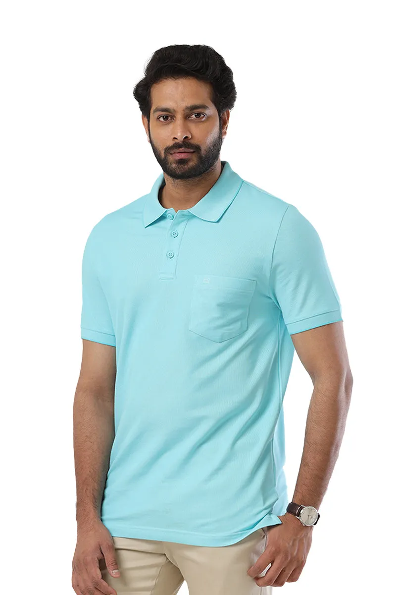 Golf Polo - Blue Turquoise T-Shirts For Men | Ariser