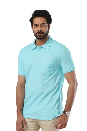 Golf Polo - Blue Turquoise T-Shirts For Men | Ariser