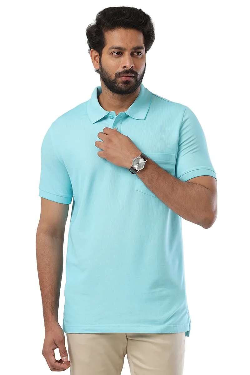 Golf Polo - Blue Turquoise T-Shirts For Men | Ariser