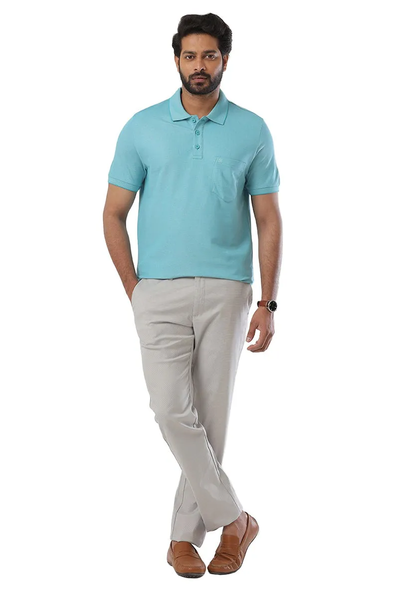 Golf Polo - Greenish Blue T-Shirts For Men | Ariser