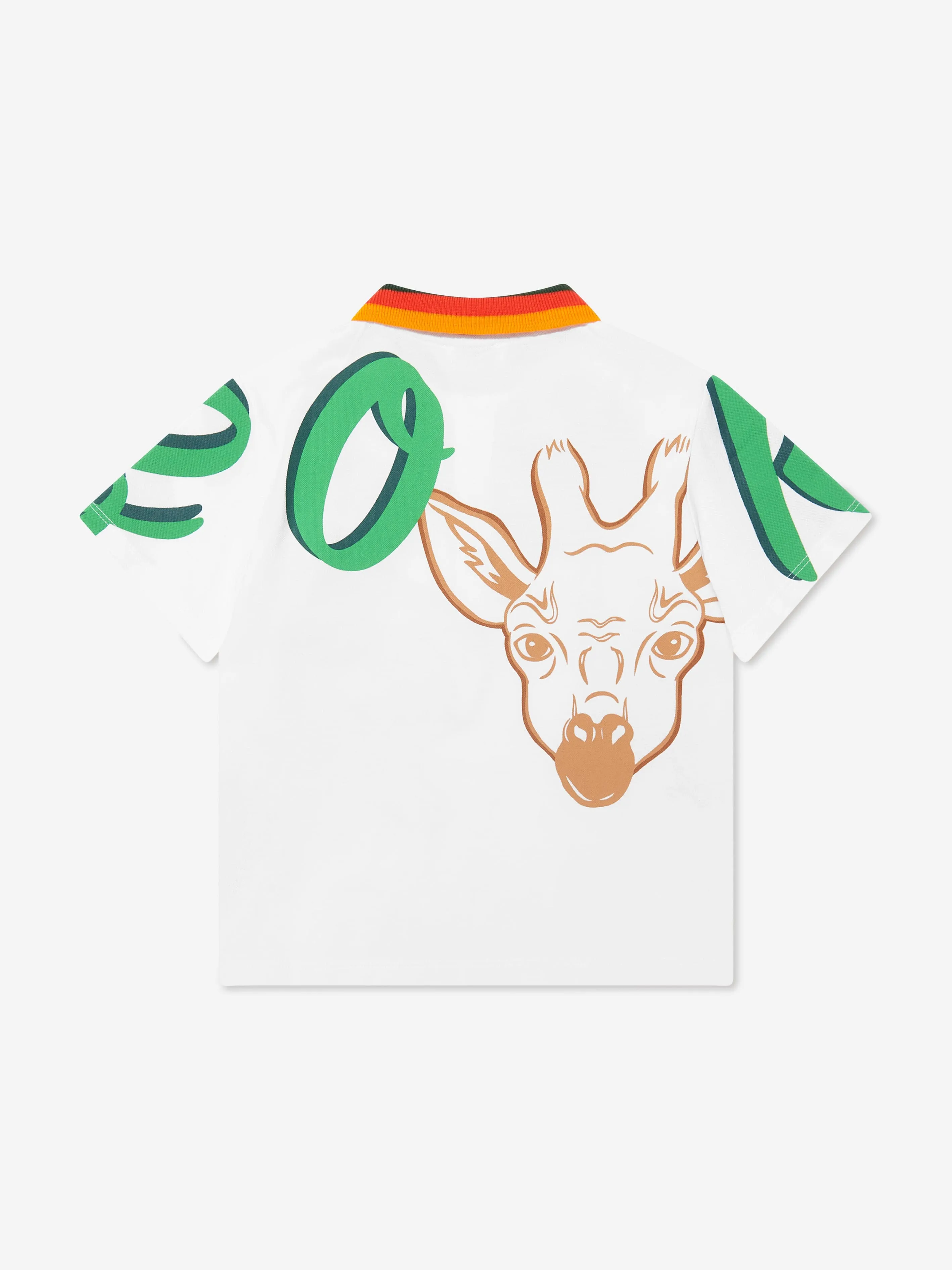 KENZO Baby Boys Organic Cotton Polo Shirt in White