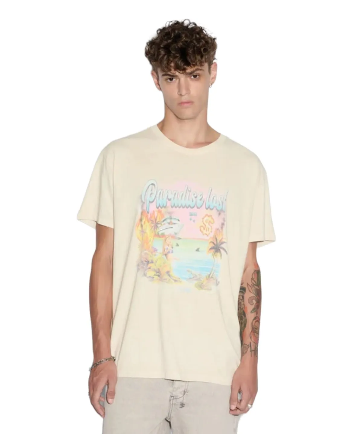 Ksubi Paradise Biggie Tee Dusty Desert Tan