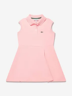Lacoste Girls Sleeveless Polo Dress in Pink
