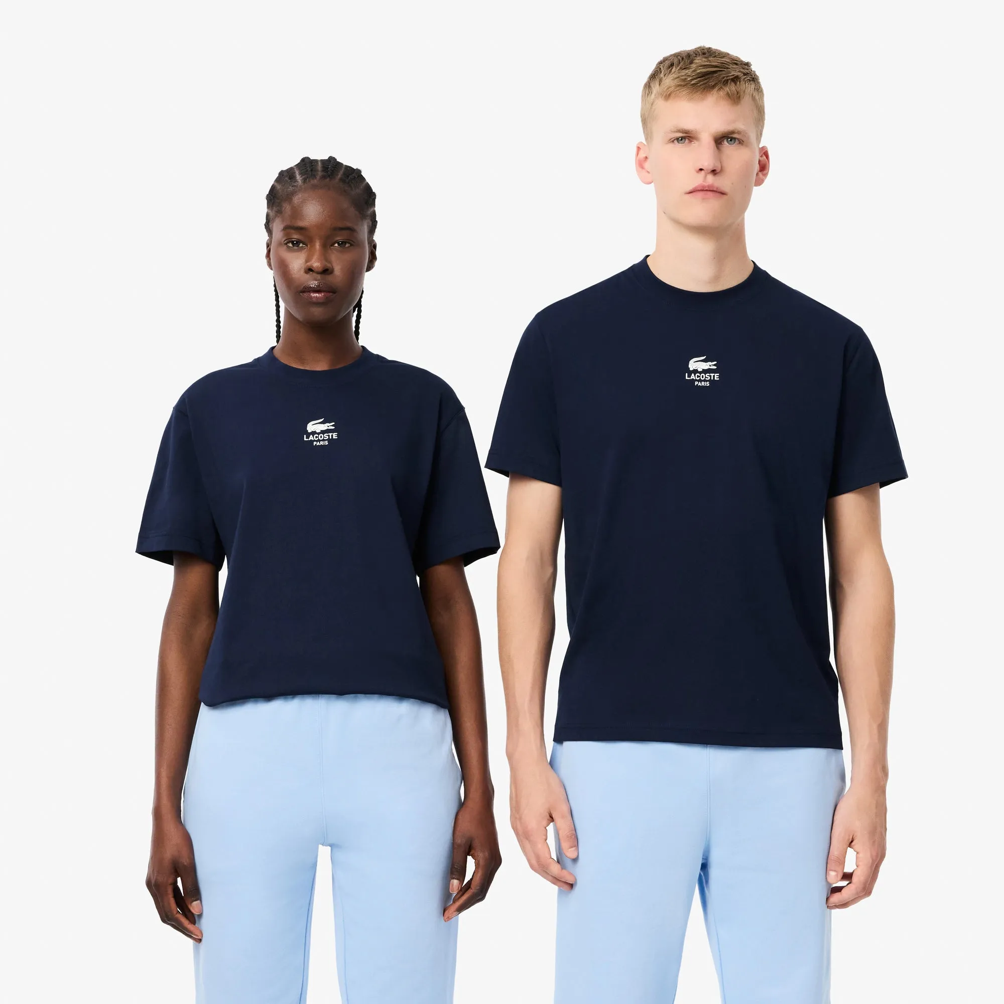 Lacoste Signature Print T-shirt TH2739 // MIDNIGHT BLUE 166