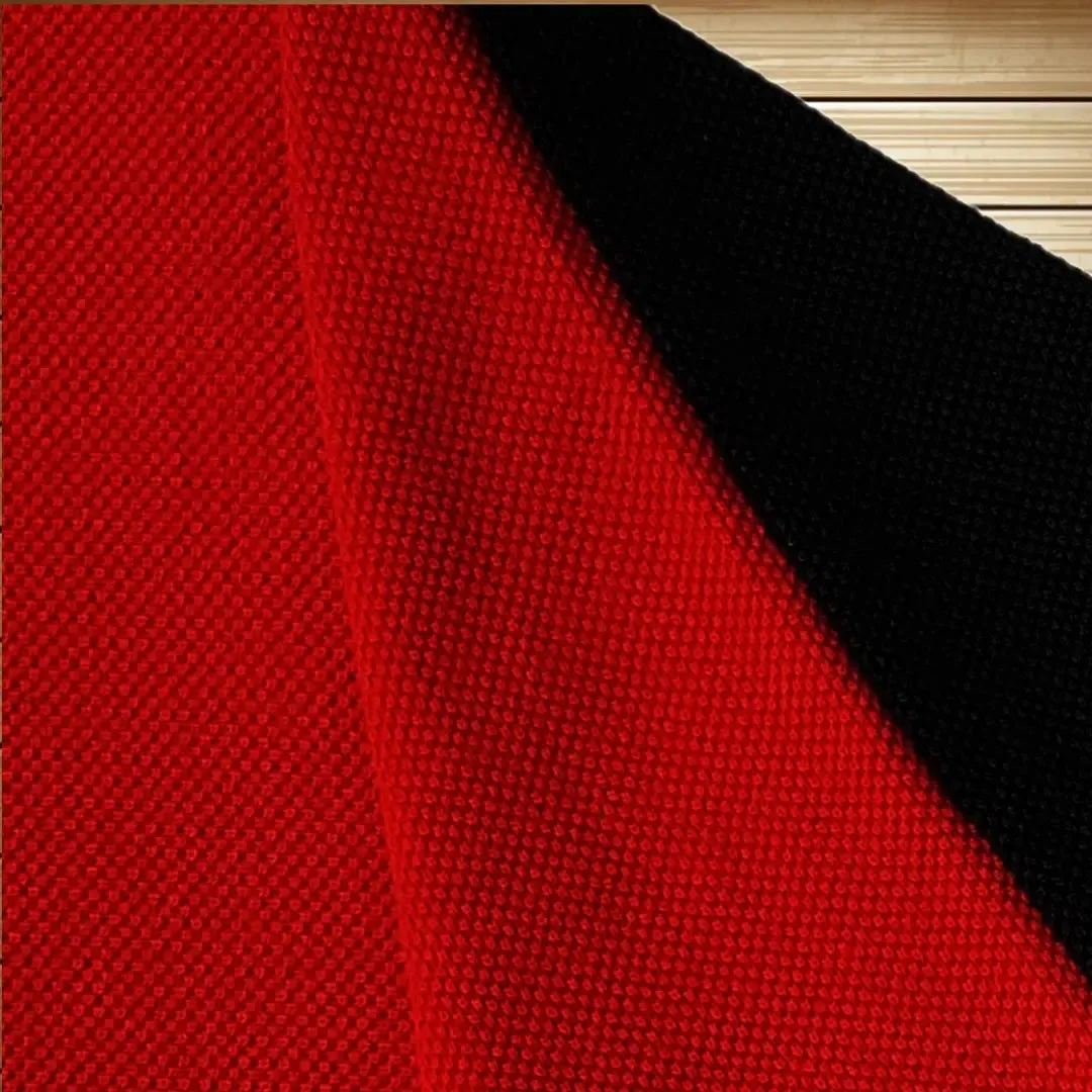 Lava Red & Black Polo T-Shirt with Shoulder Style
