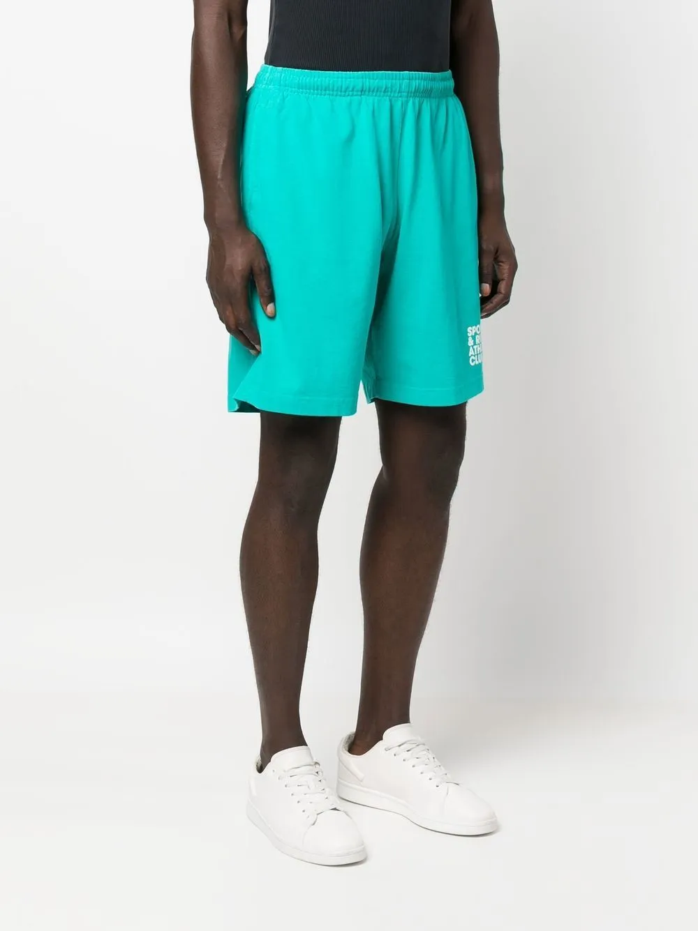 logo-print track shorts