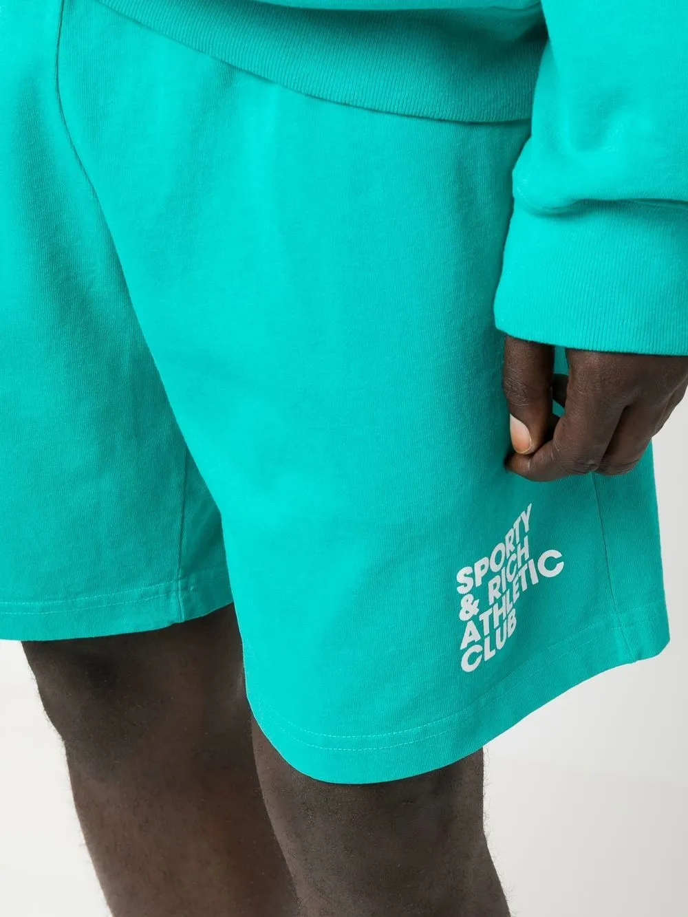 logo-print track shorts