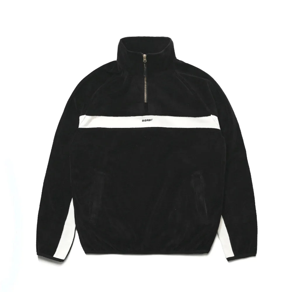LOGO VELOUR LINE PULLOVER BLACK