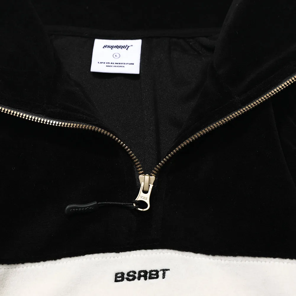LOGO VELOUR LINE PULLOVER BLACK